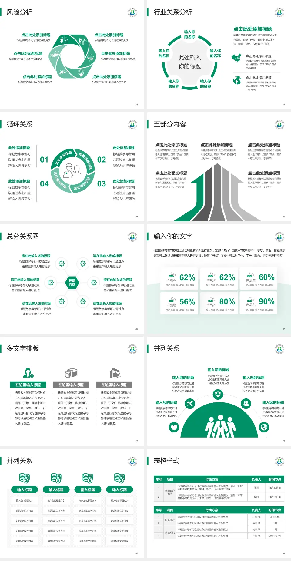 三亚中心医院科室介绍与推广PPT模板4:3格式幻灯片预览图4