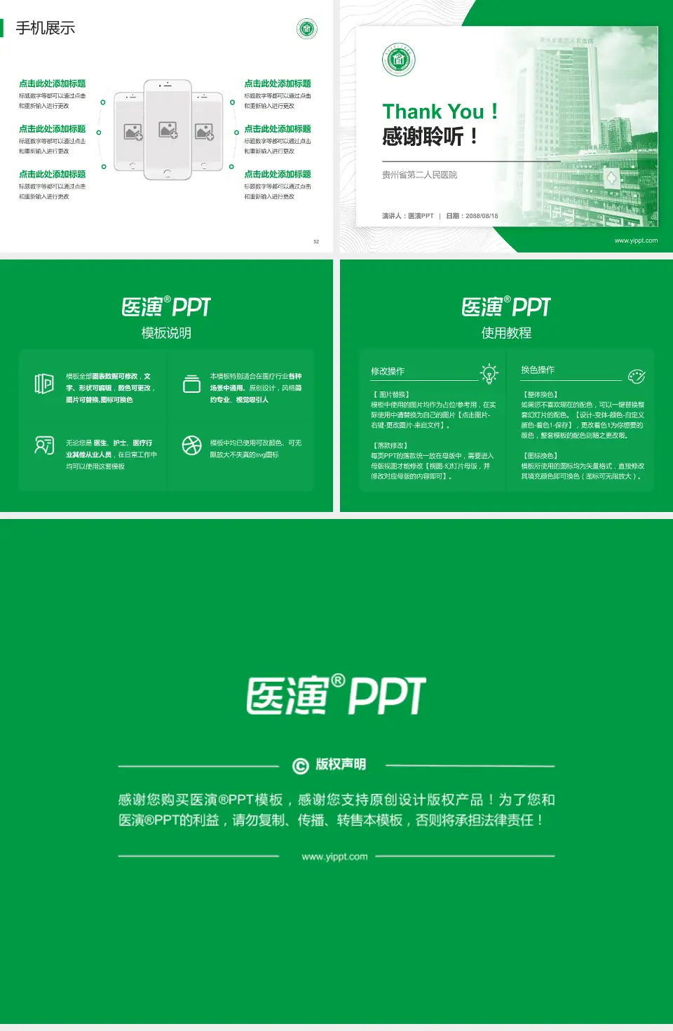 贵州省第二人民医院医院管理报告PPT模板4:3格式幻灯片预览图7