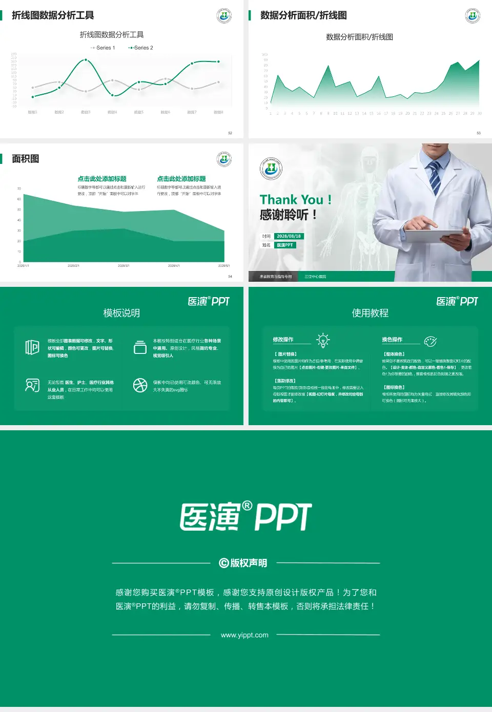 三亚中心医院患者教育与指导PPT模板16:9格式幻灯片预览图7