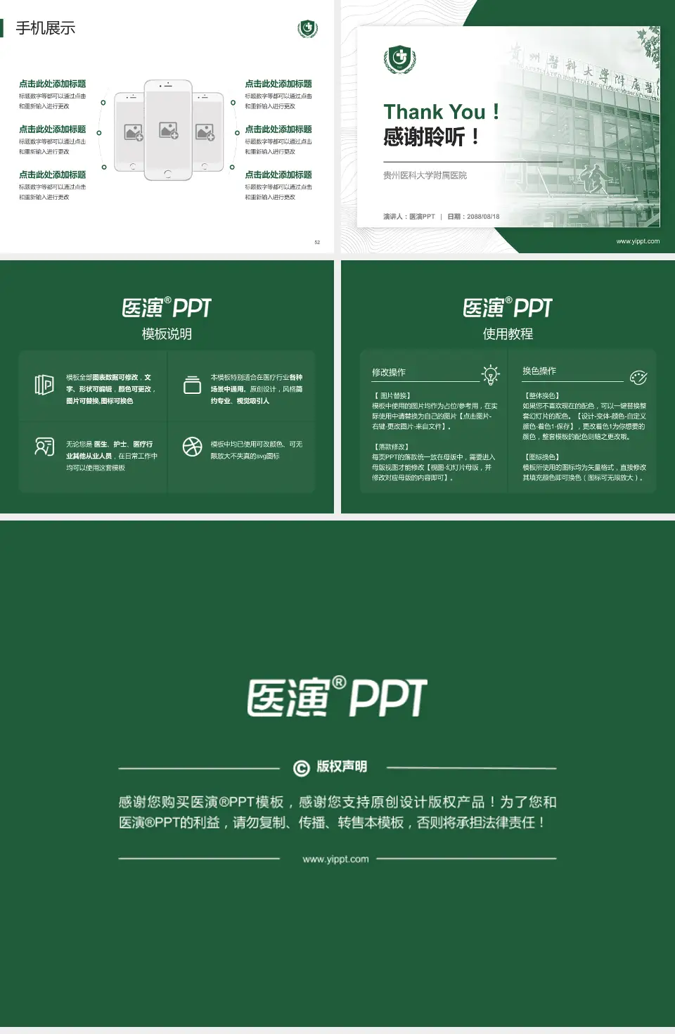 贵州医科大学附属医院医院管理报告PPT模板4:3格式幻灯片预览图7