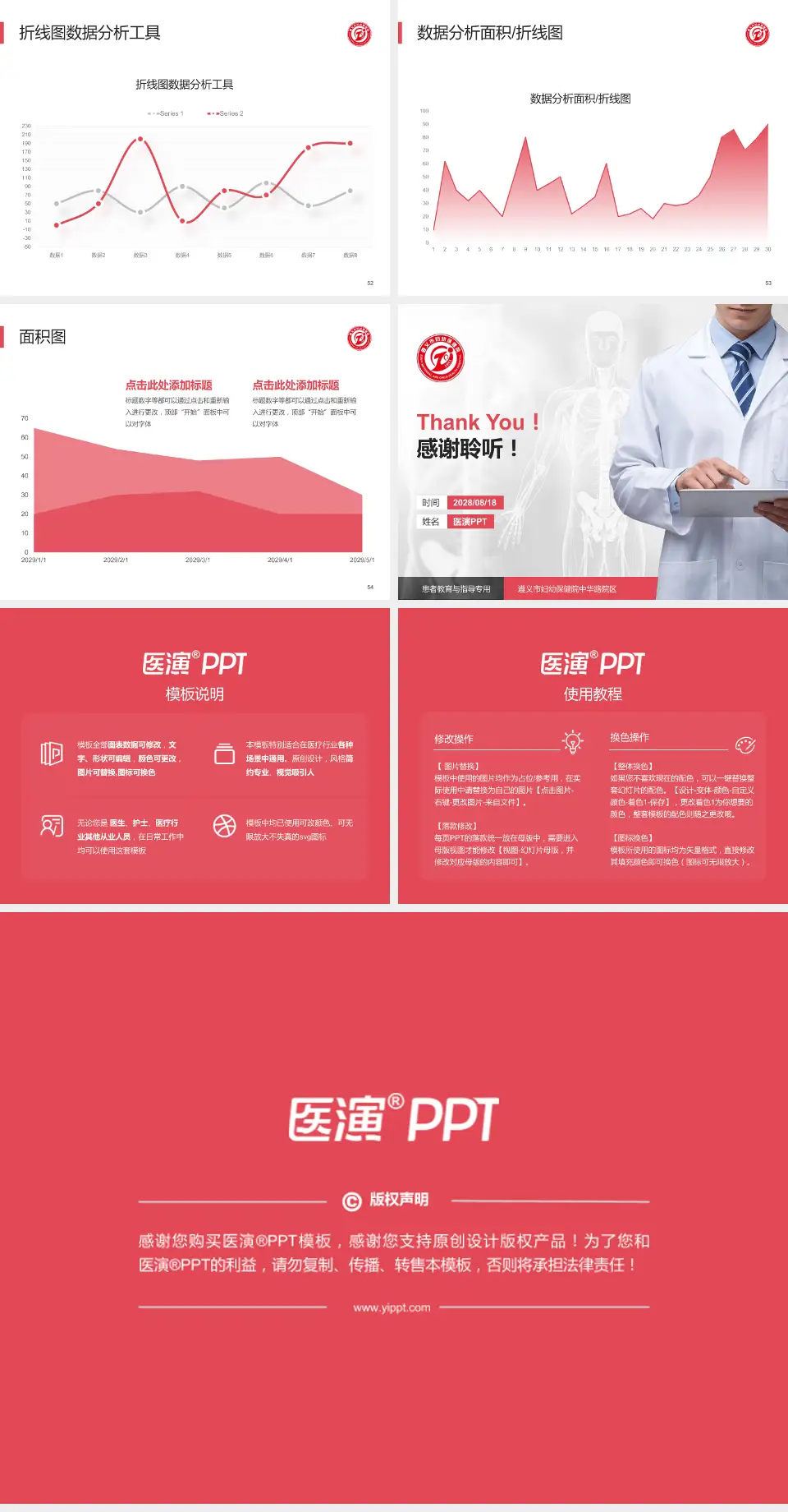 遵义市妇幼保健院中华路院区患者教育与指导PPT模板4:3格式幻灯片预览图7