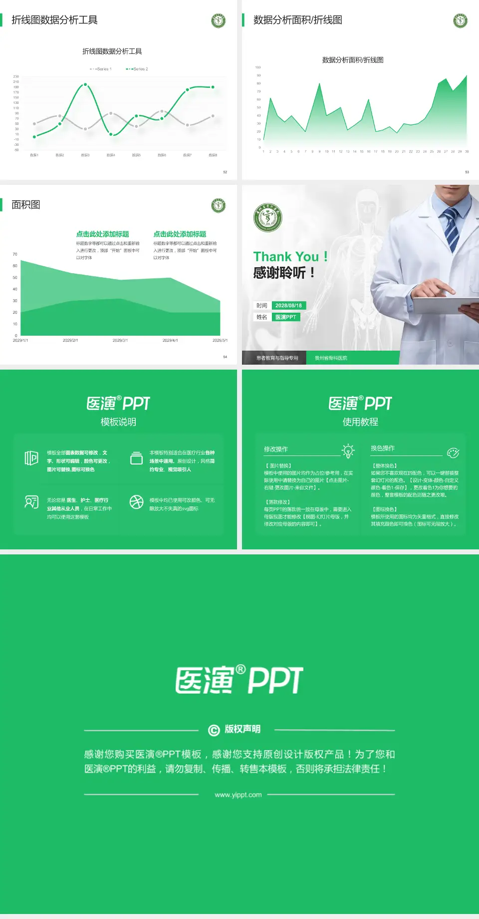 贵州省骨科医院患者教育与指导PPT模板4:3格式幻灯片预览图7