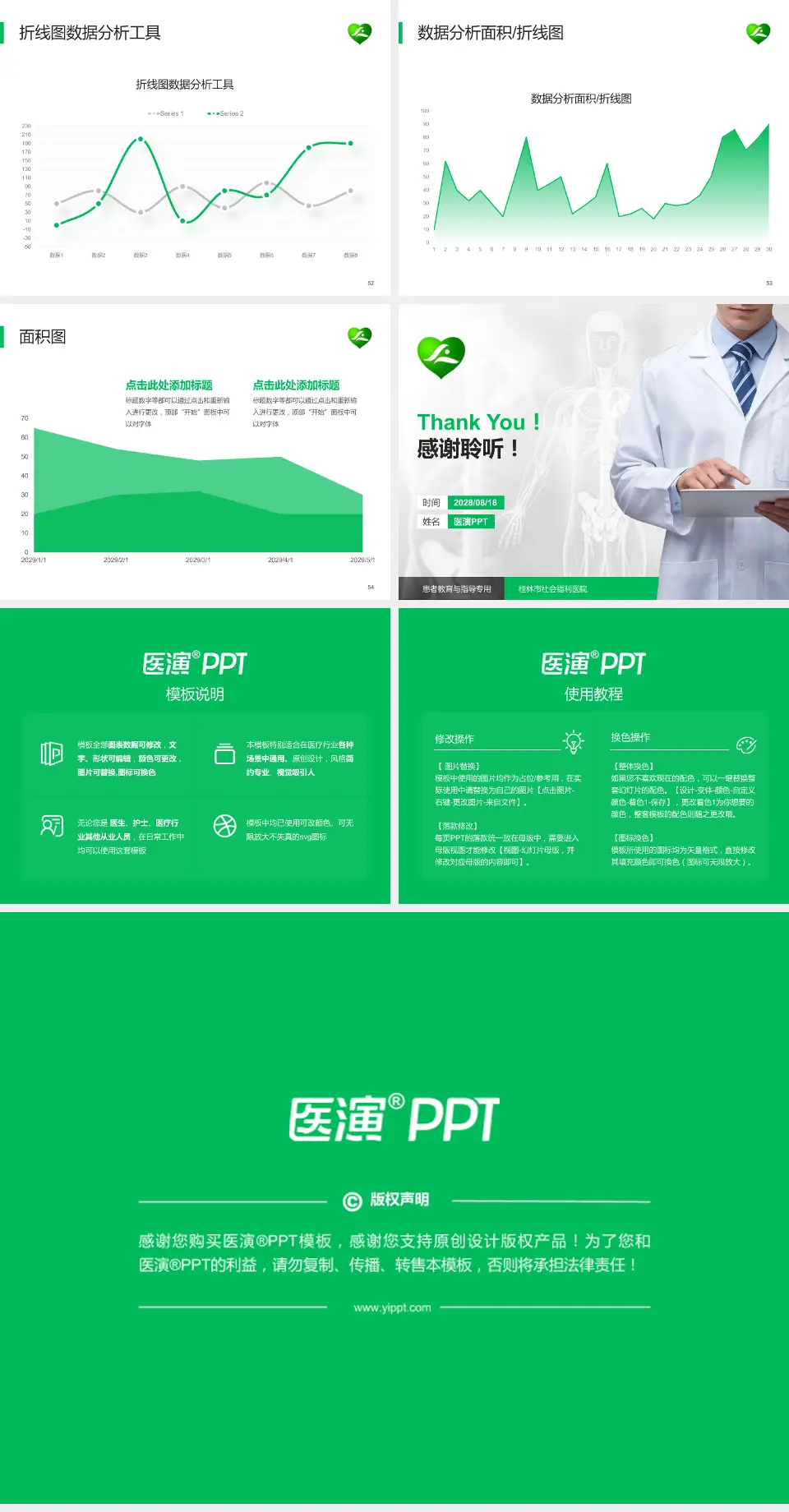 桂林市社会福利医院患者教育与指导PPT模板4:3格式幻灯片预览图7