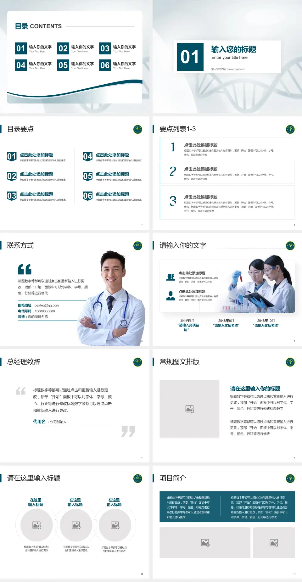 兴义市人民医院项目申请与汇报PPT模板4:3格式幻灯片预览图2