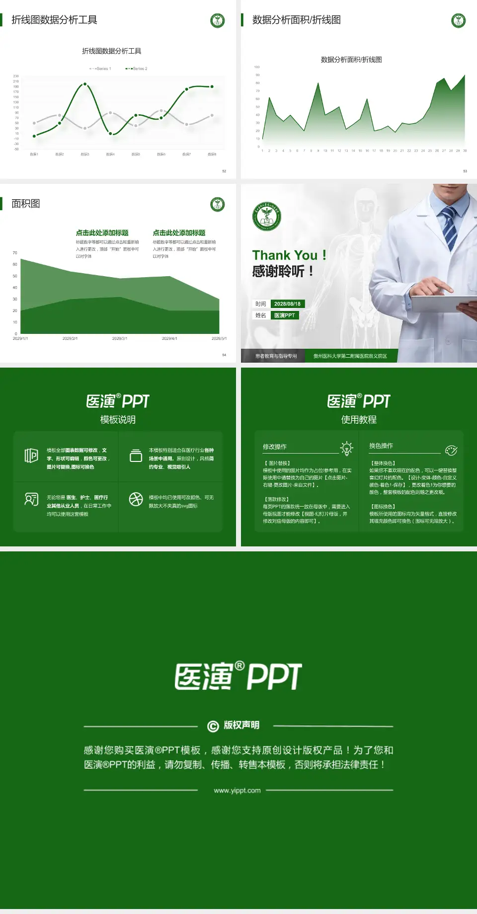 贵州医科大学第二附属医院翁义院区患者教育与指导PPT模板4:3格式幻灯片预览图7