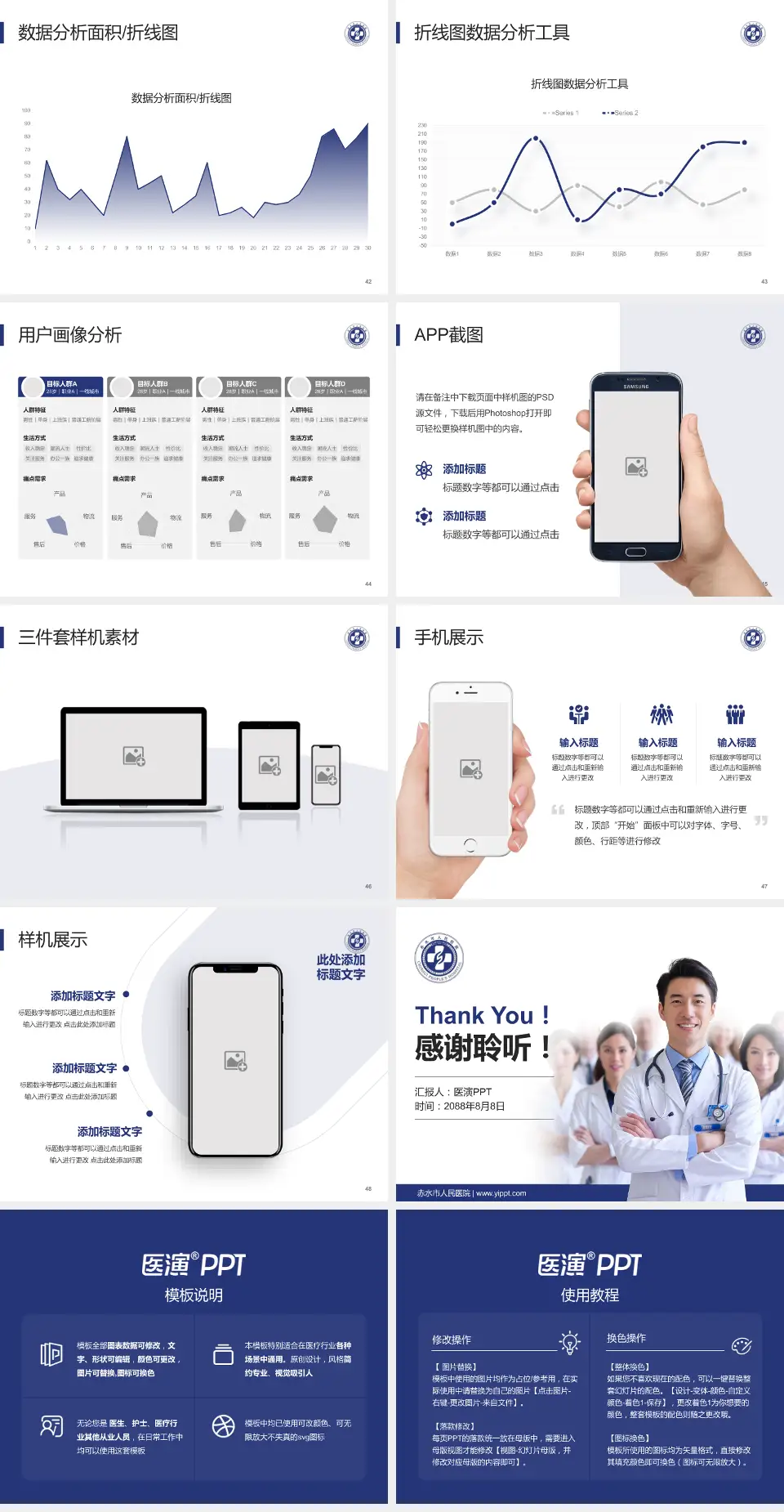 赤水市人民医院科室介绍与推广PPT模板4:3格式幻灯片预览图6