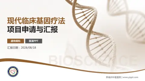 黔南州中医医院项目申请与汇报PPT模板