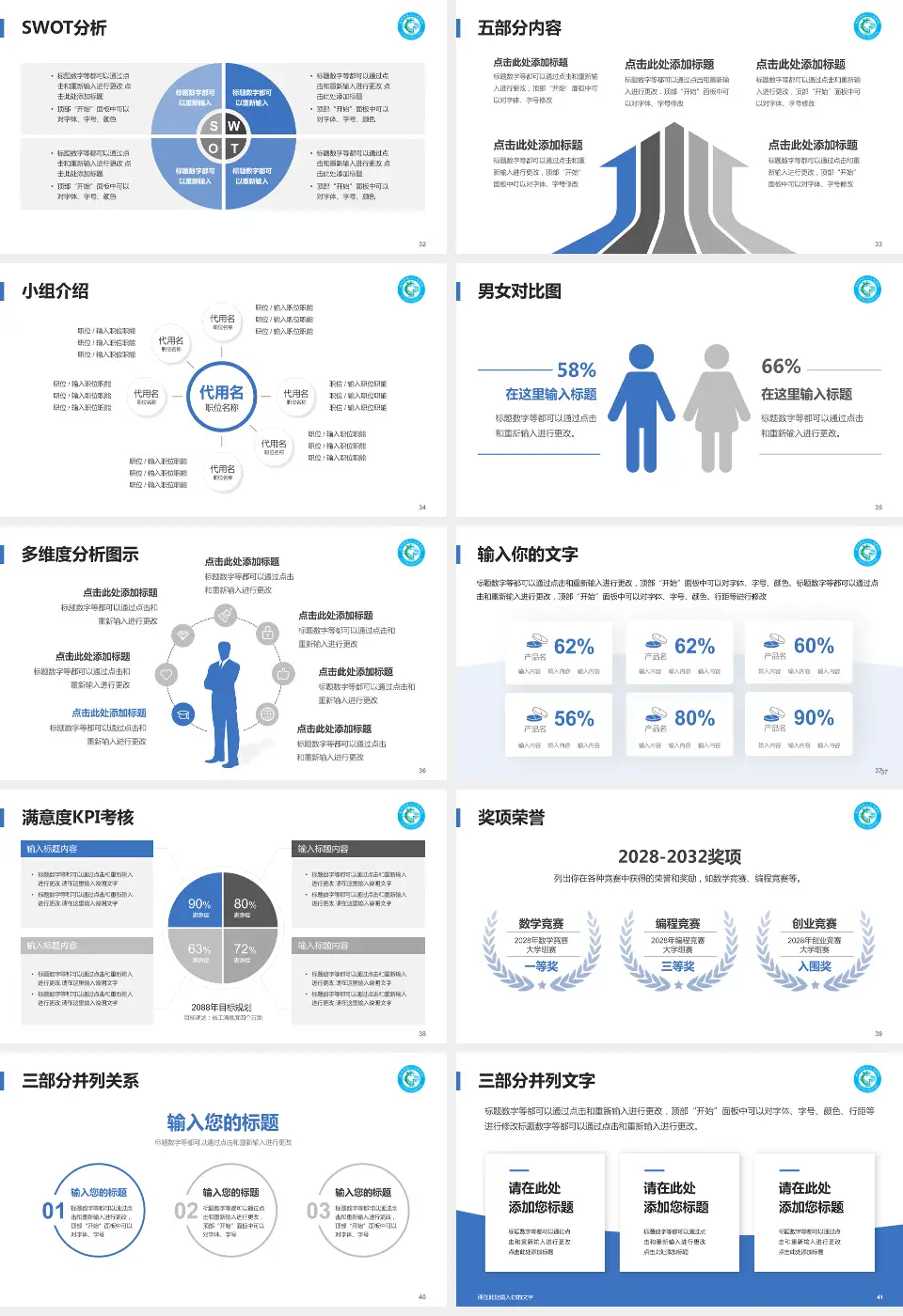 贵阳市第三人民医院医疗行业比赛专用PPT模板16:9格式幻灯片预览图5