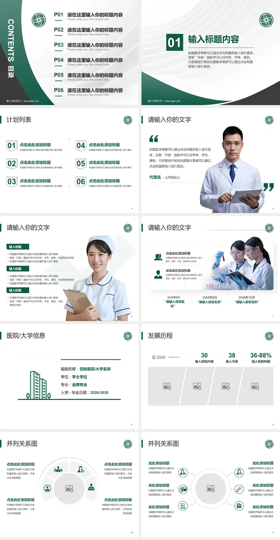 贵州医科大学附属肿瘤医院医疗行业比赛专用PPT模板4:3格式幻灯片预览图2