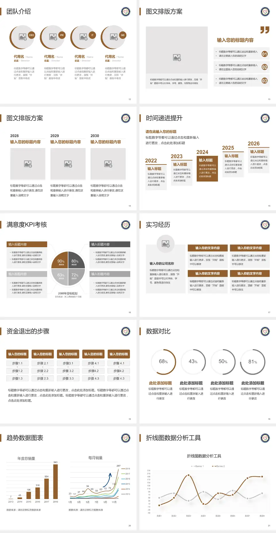 黔南州中医医院培训与教育PPT模板4:3格式幻灯片预览图3