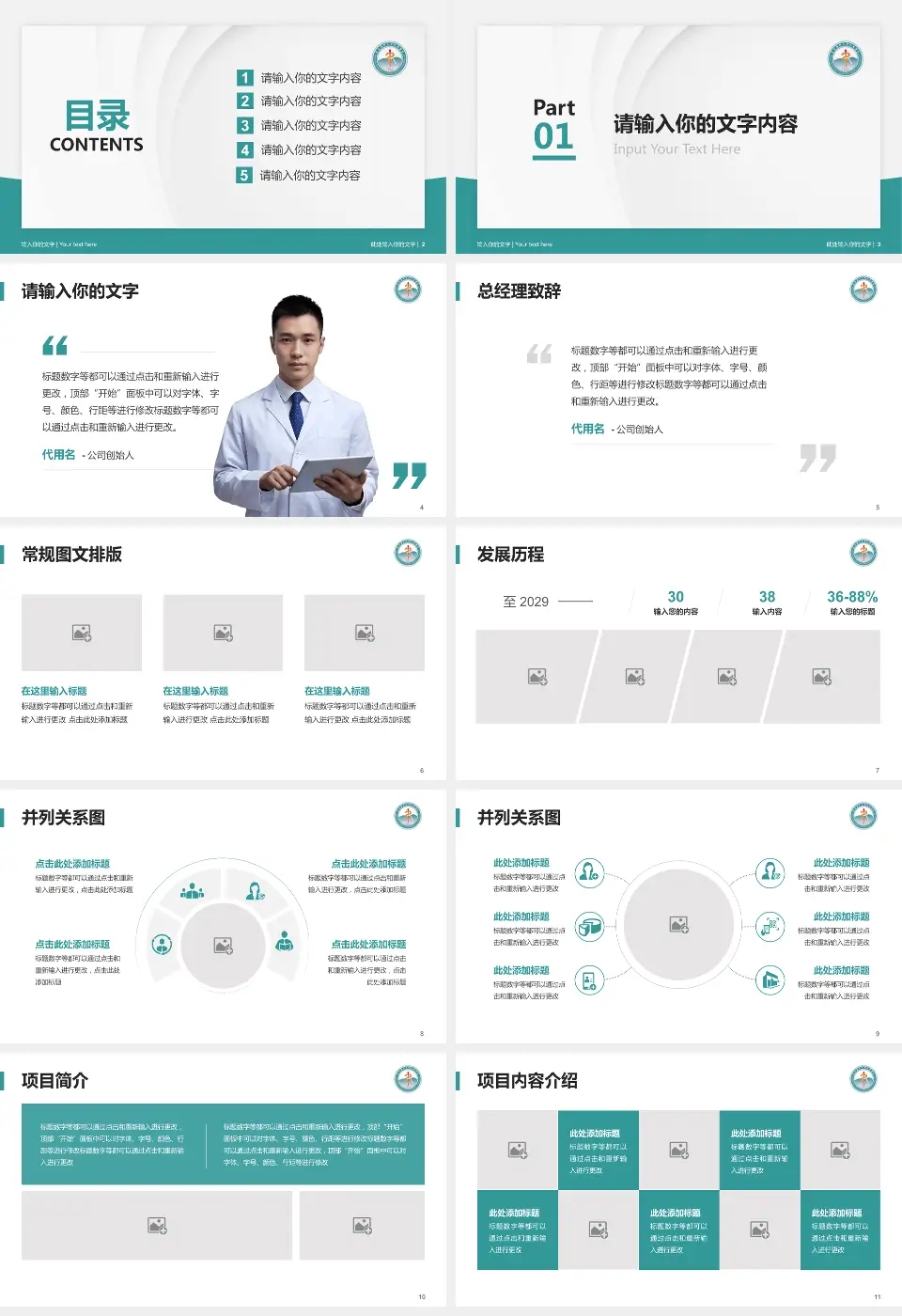 遵义医科大学附属医院医院管理报告PPT模板16:9格式幻灯片预览图2