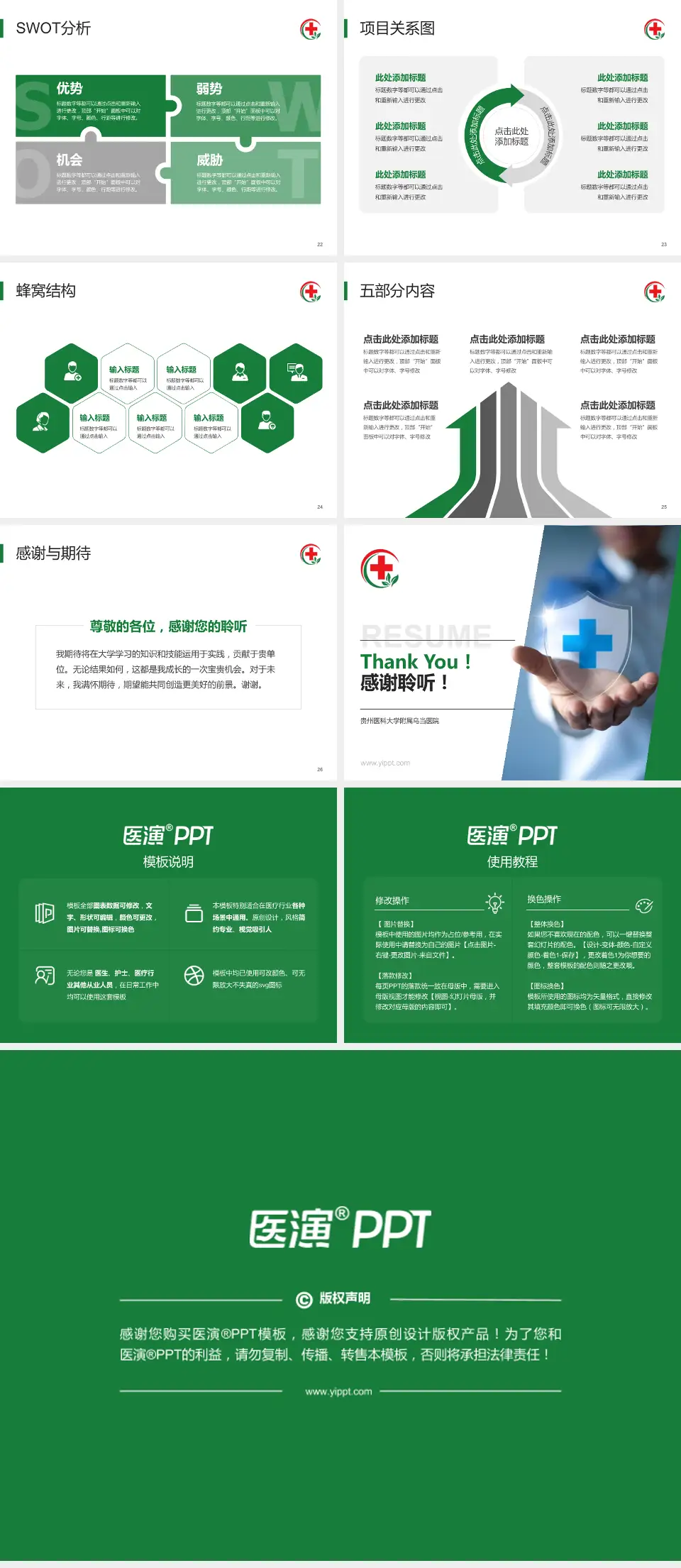 贵州医科大学附属乌当医院个人求职应聘简历PPT模板4:3格式幻灯片预览图4