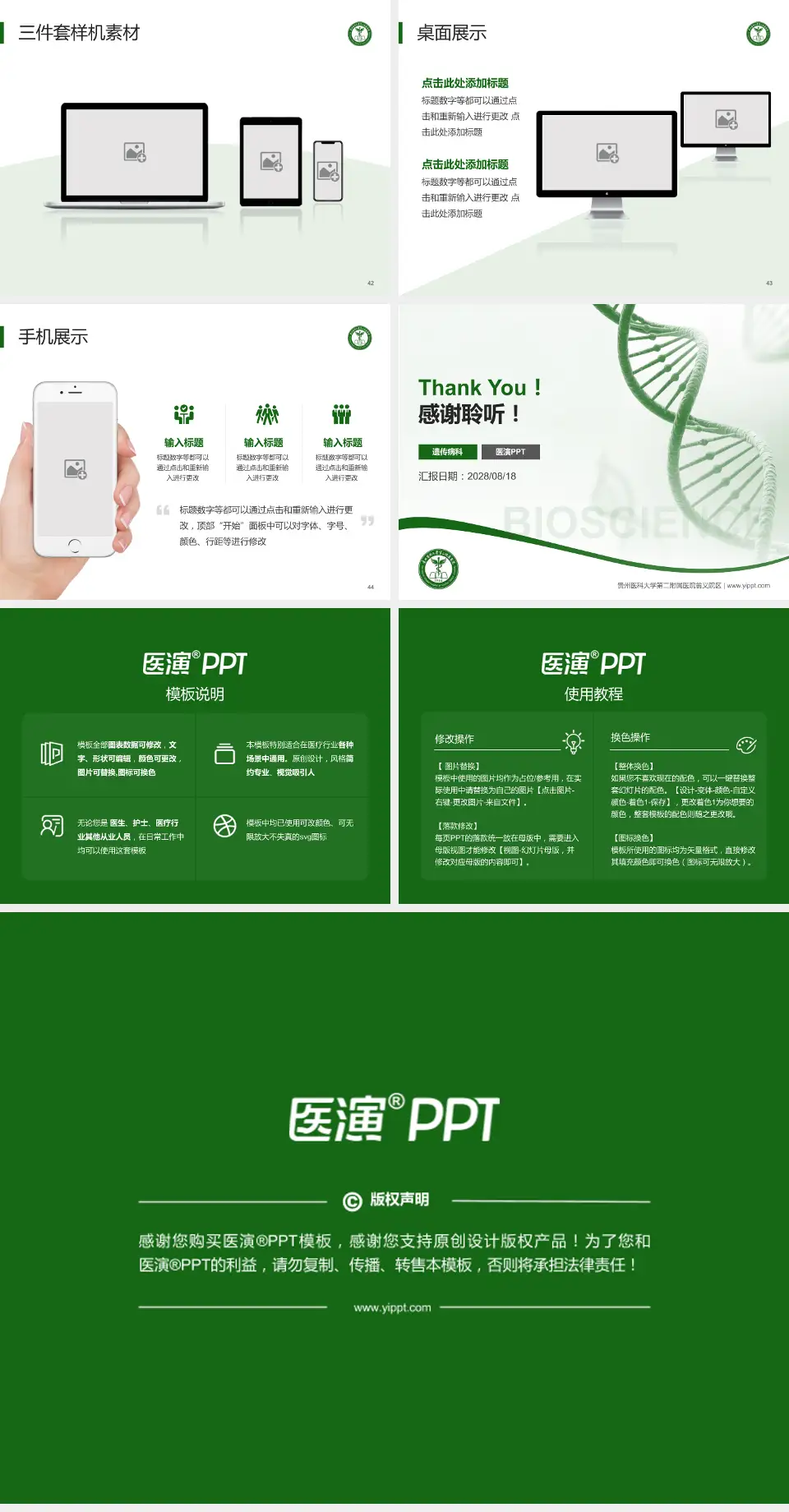 贵州医科大学第二附属医院翁义院区项目申请与汇报PPT模板4:3格式幻灯片预览图6
