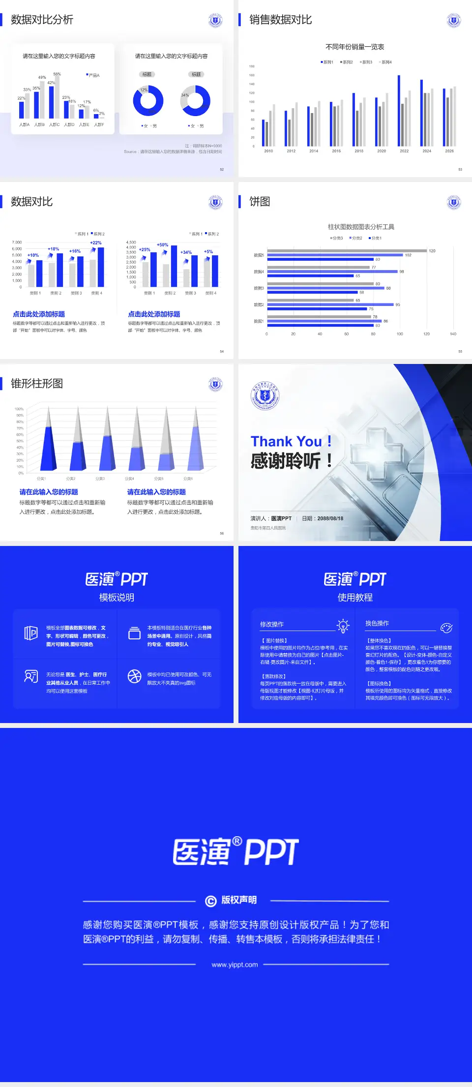 贵阳市第四人民医院医疗行业比赛专用PPT模板4:3格式幻灯片预览图7
