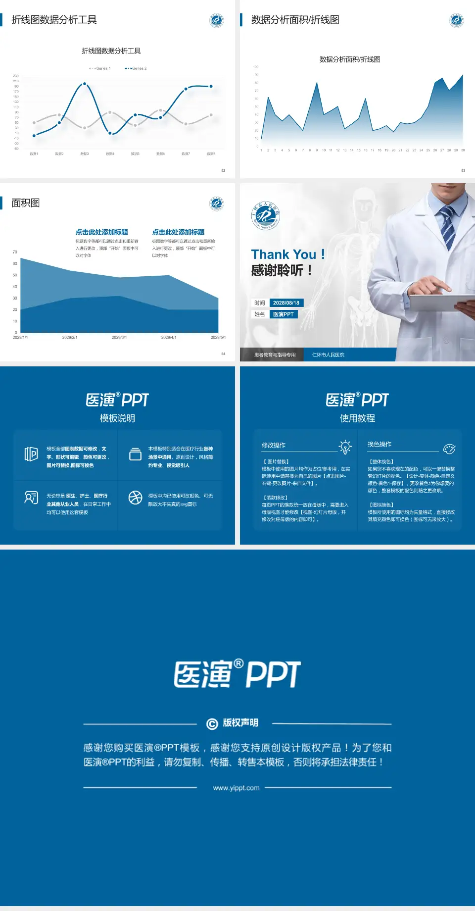 仁怀市人民医院患者教育与指导PPT模板4:3格式幻灯片预览图7