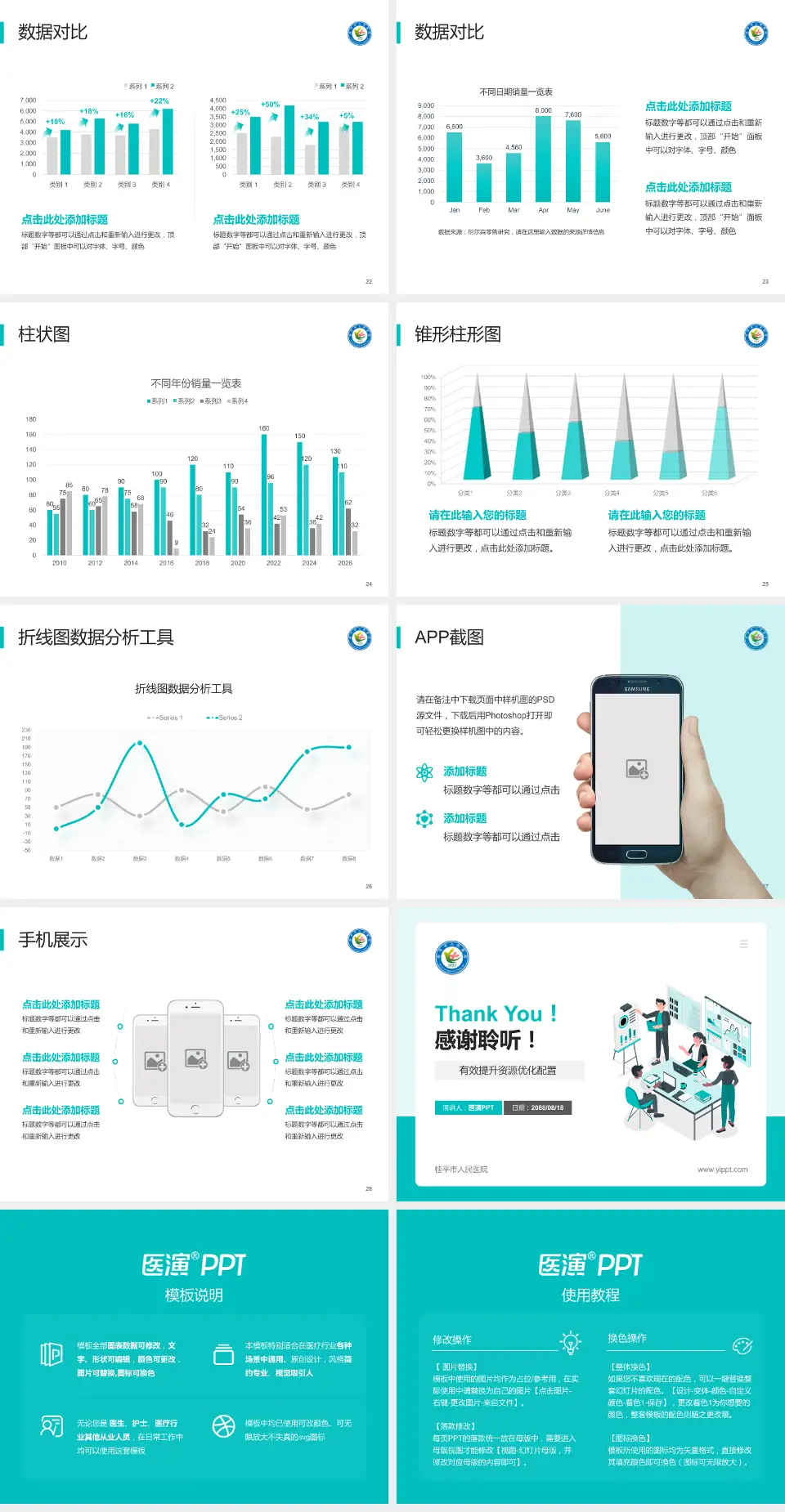 桂平市人民医院财务与预算报告PPT模板4:3格式幻灯片预览图4