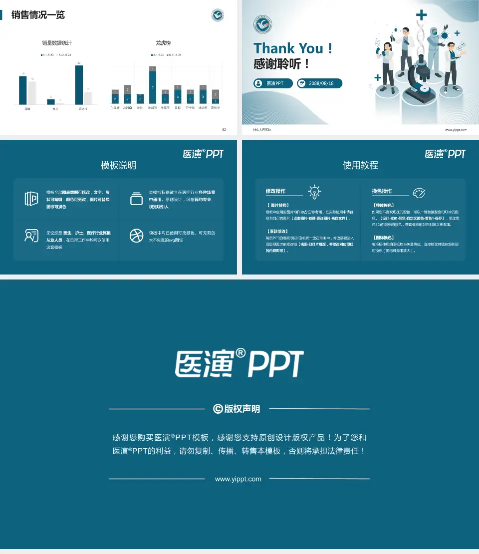 桂东人民医院品管圈PDCA演示专用PPT模板16:9格式幻灯片预览图7