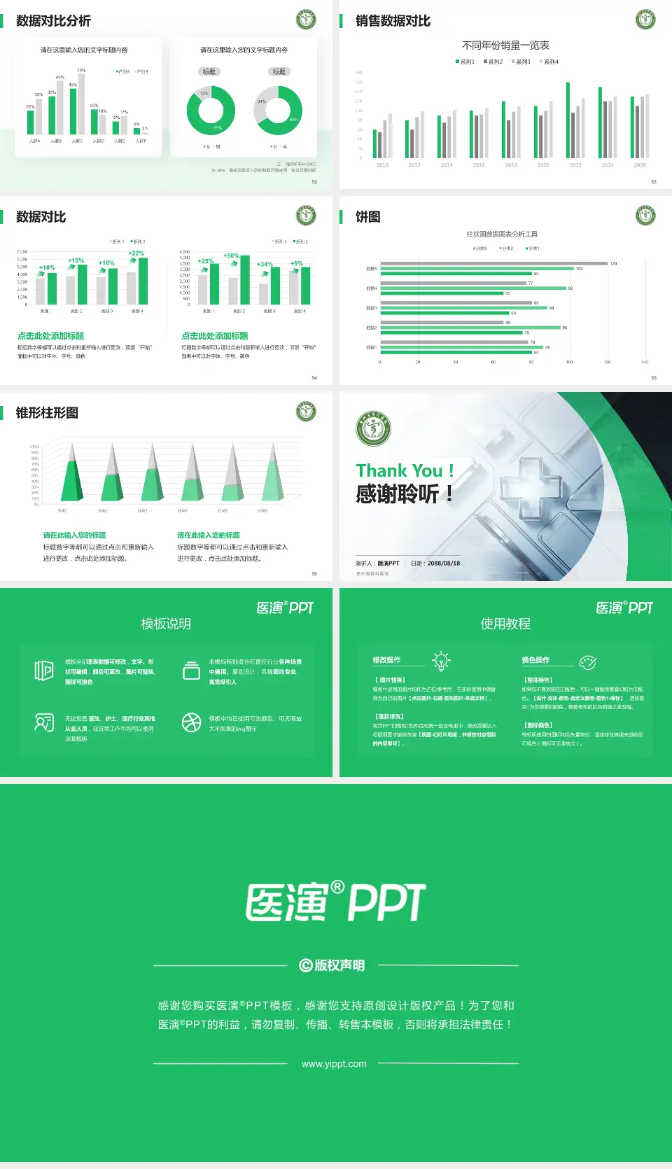 贵州省骨科医院医疗行业比赛专用PPT模板16:9格式幻灯片预览图7