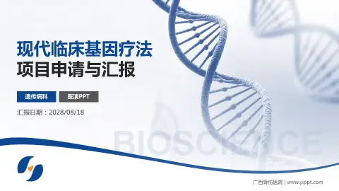广西骨伤医院项目申请与汇报PPT模板