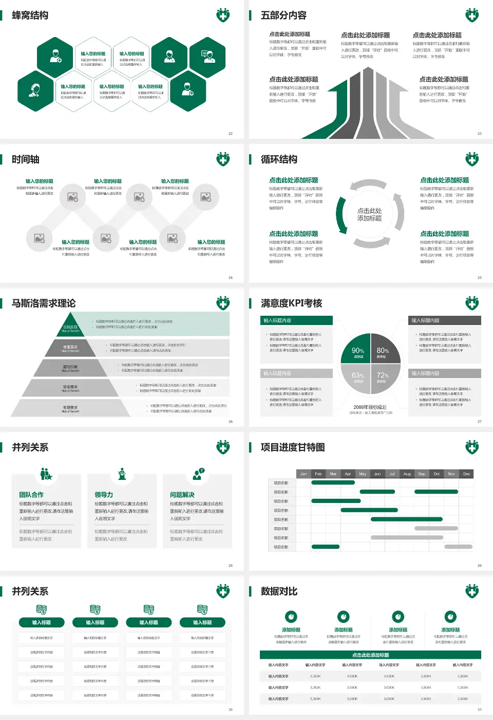 仁伯爵综合医院医疗知识普及PPT模板16:9格式幻灯片预览图4