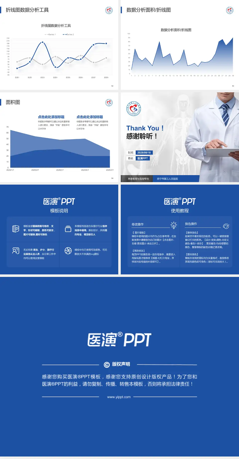 南宁市第三人民医院患者教育与指导PPT模板4:3格式幻灯片预览图7