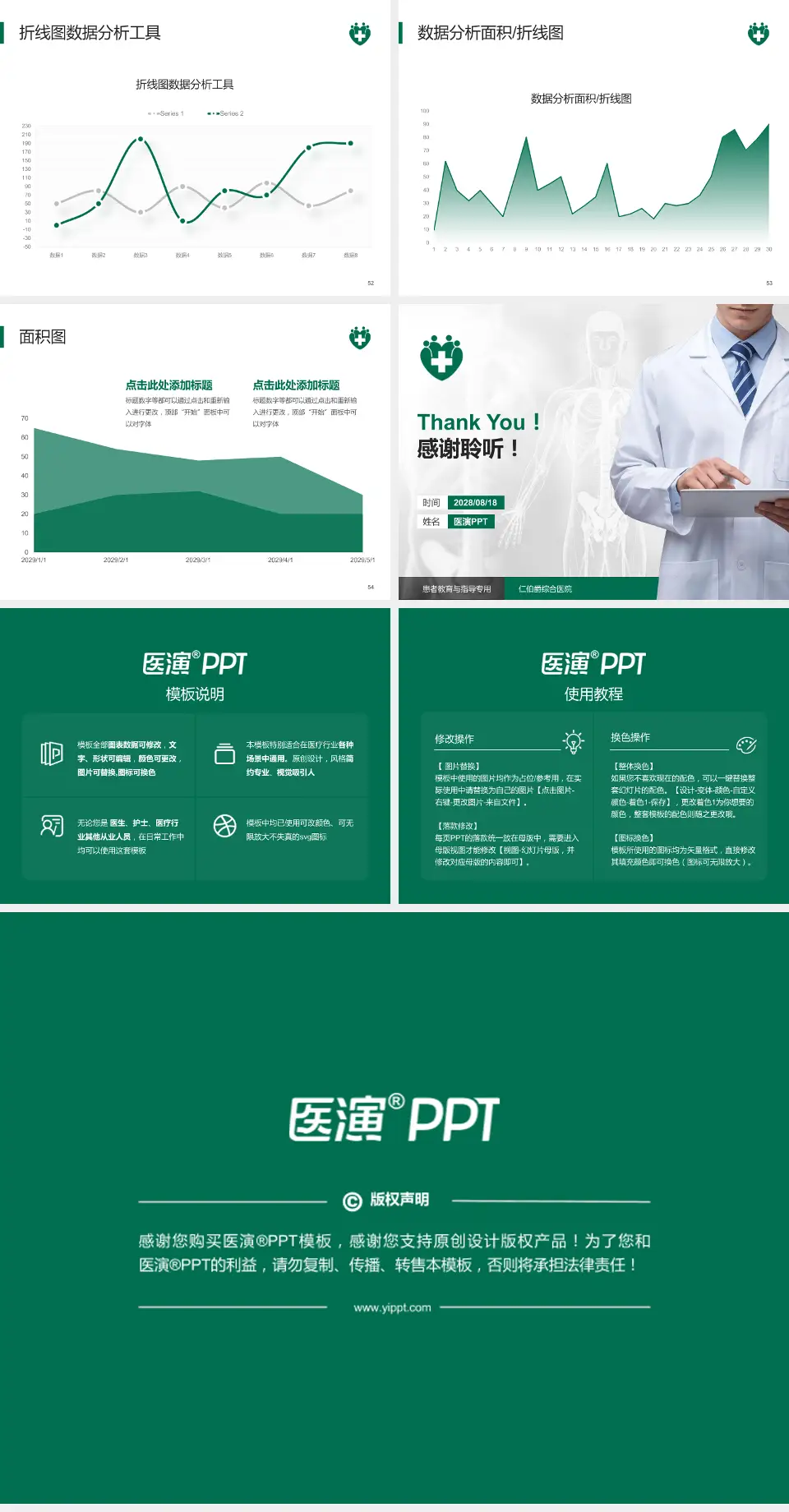 仁伯爵综合医院患者教育与指导PPT模板4:3格式幻灯片预览图7