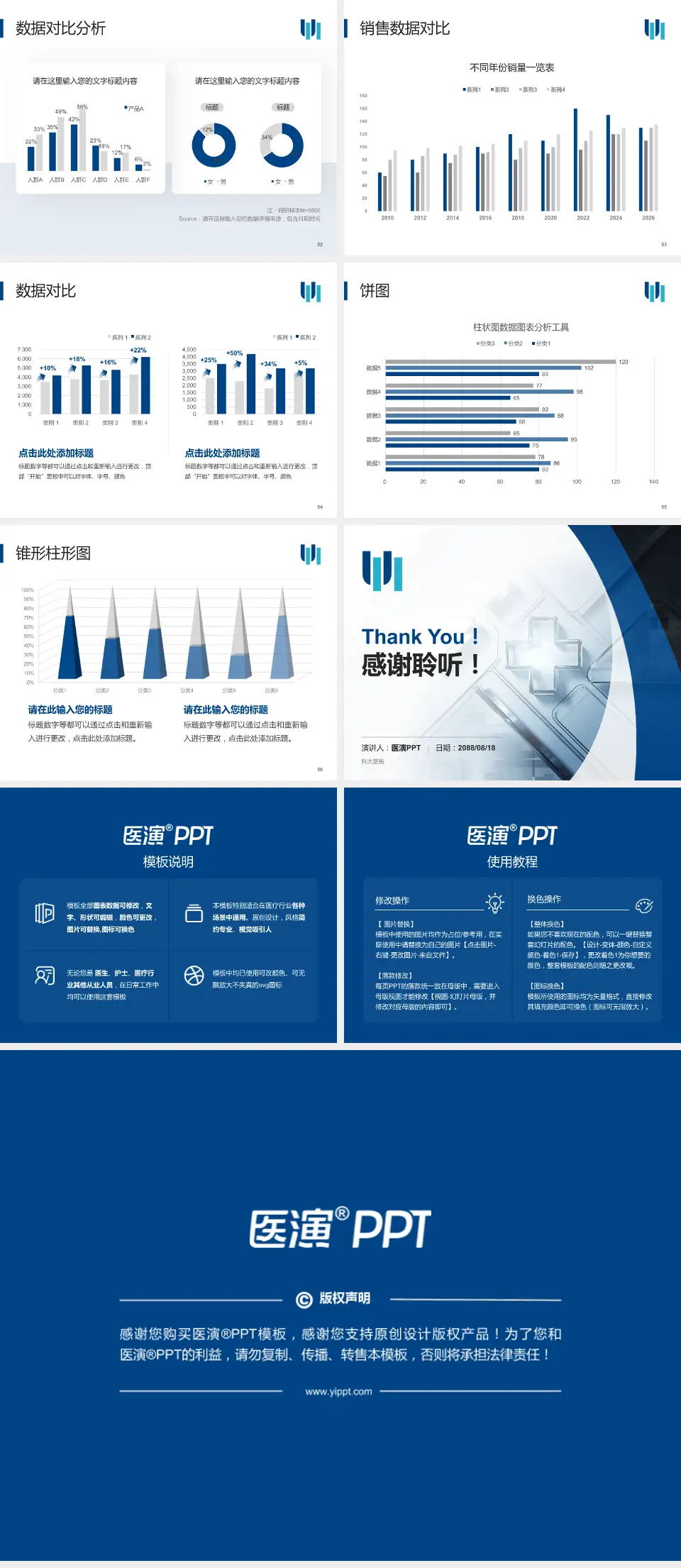 科大医院医疗行业比赛专用PPT模板4:3格式幻灯片预览图7