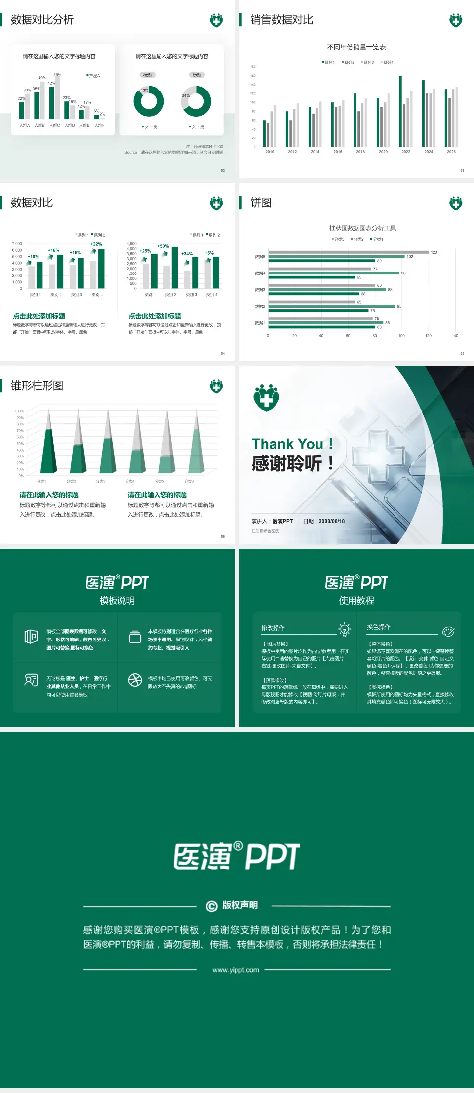 仁伯爵综合医院医疗行业比赛专用PPT模板4:3格式幻灯片预览图7