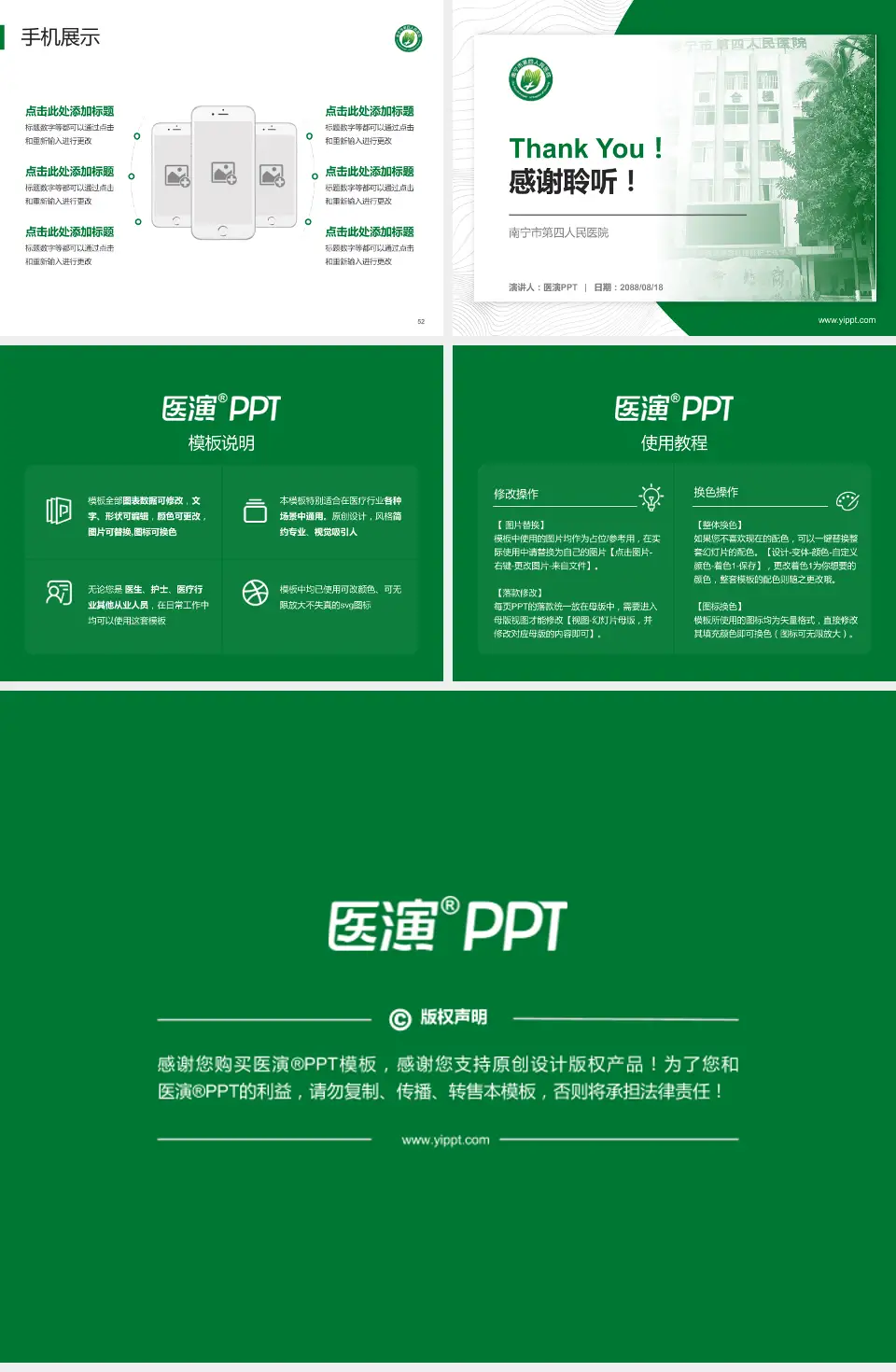 南宁市第四人民医院医院管理报告PPT模板4:3格式幻灯片预览图7