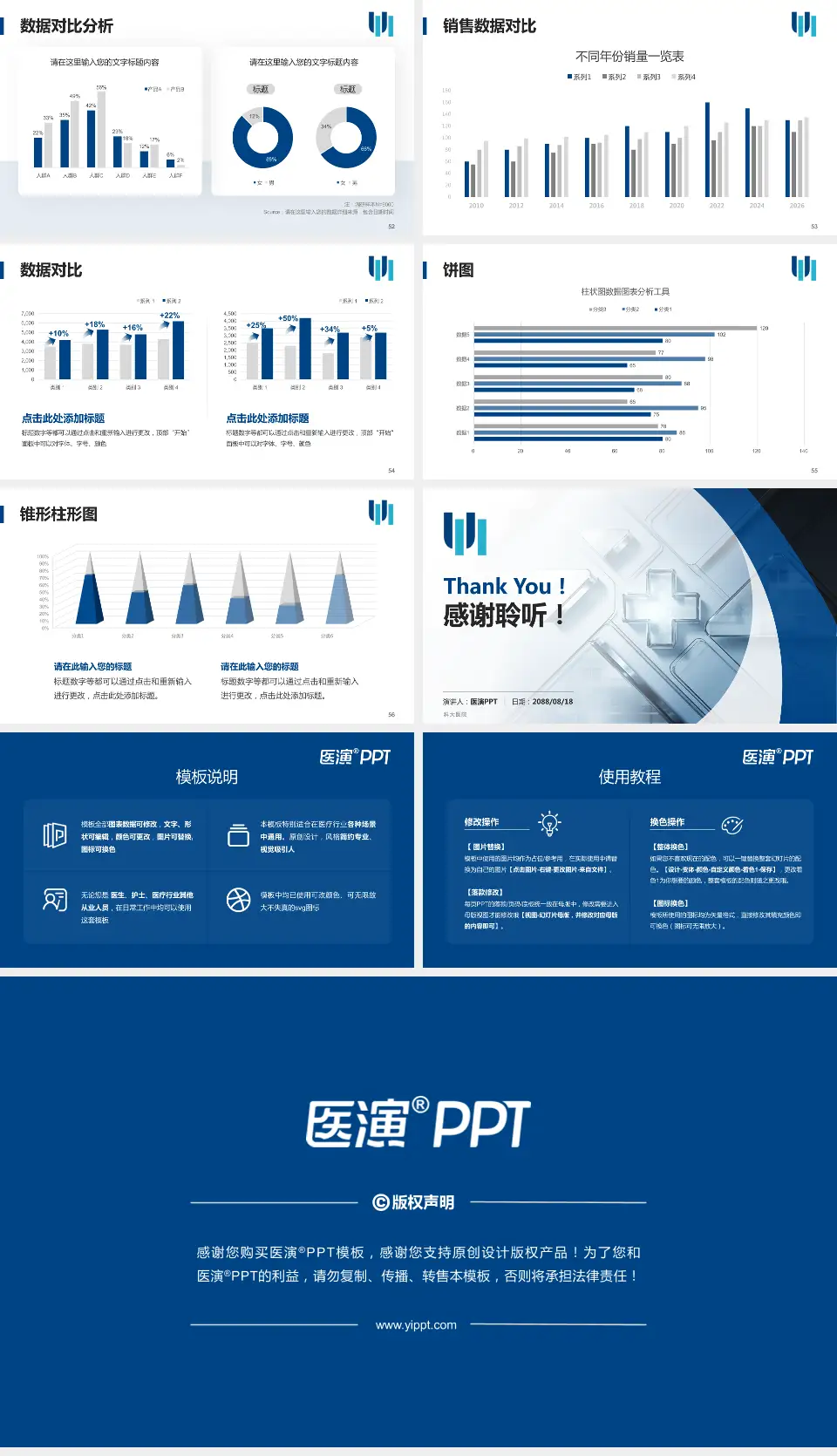 科大医院医疗行业比赛专用PPT模板16:9格式幻灯片预览图7