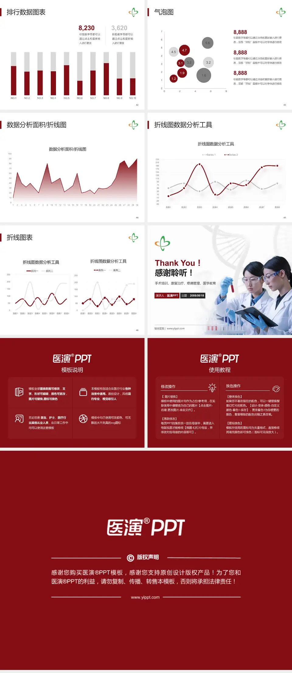 镜湖医院科研成果展示PPT模板4:3格式幻灯片预览图6