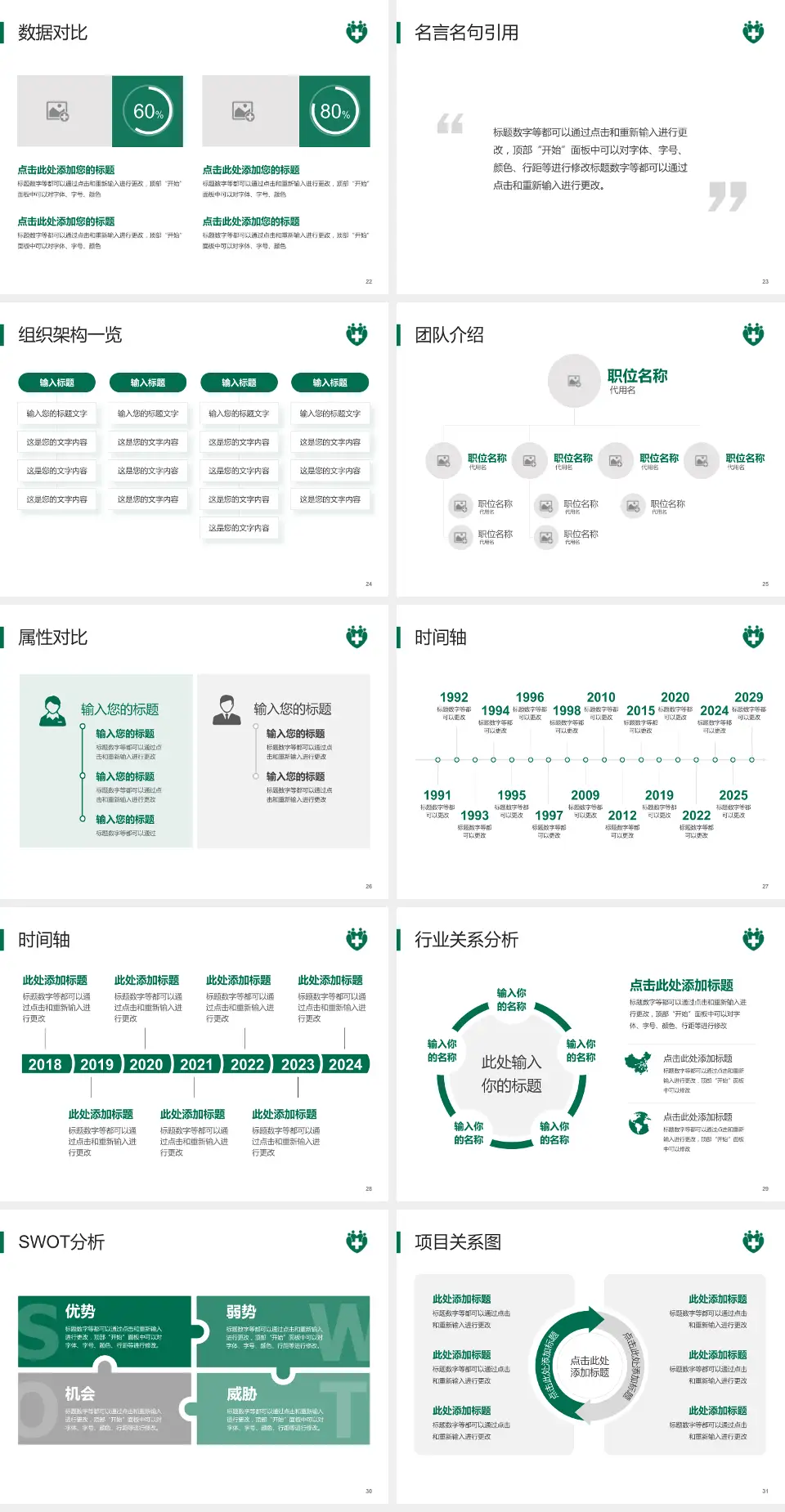 仁伯爵综合医院医院简介/日常通用PPT模板4:3格式幻灯片预览图4