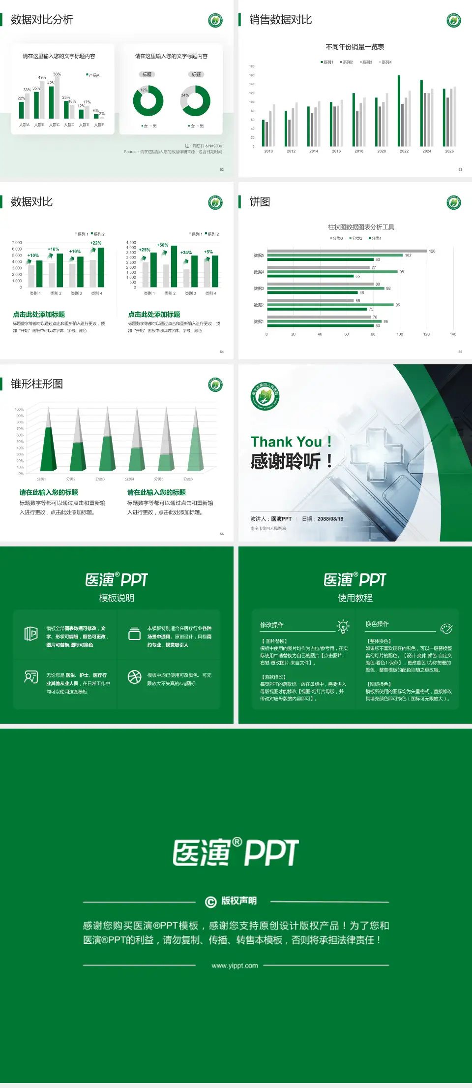 南宁市第四人民医院医疗行业比赛专用PPT模板4:3格式幻灯片预览图7