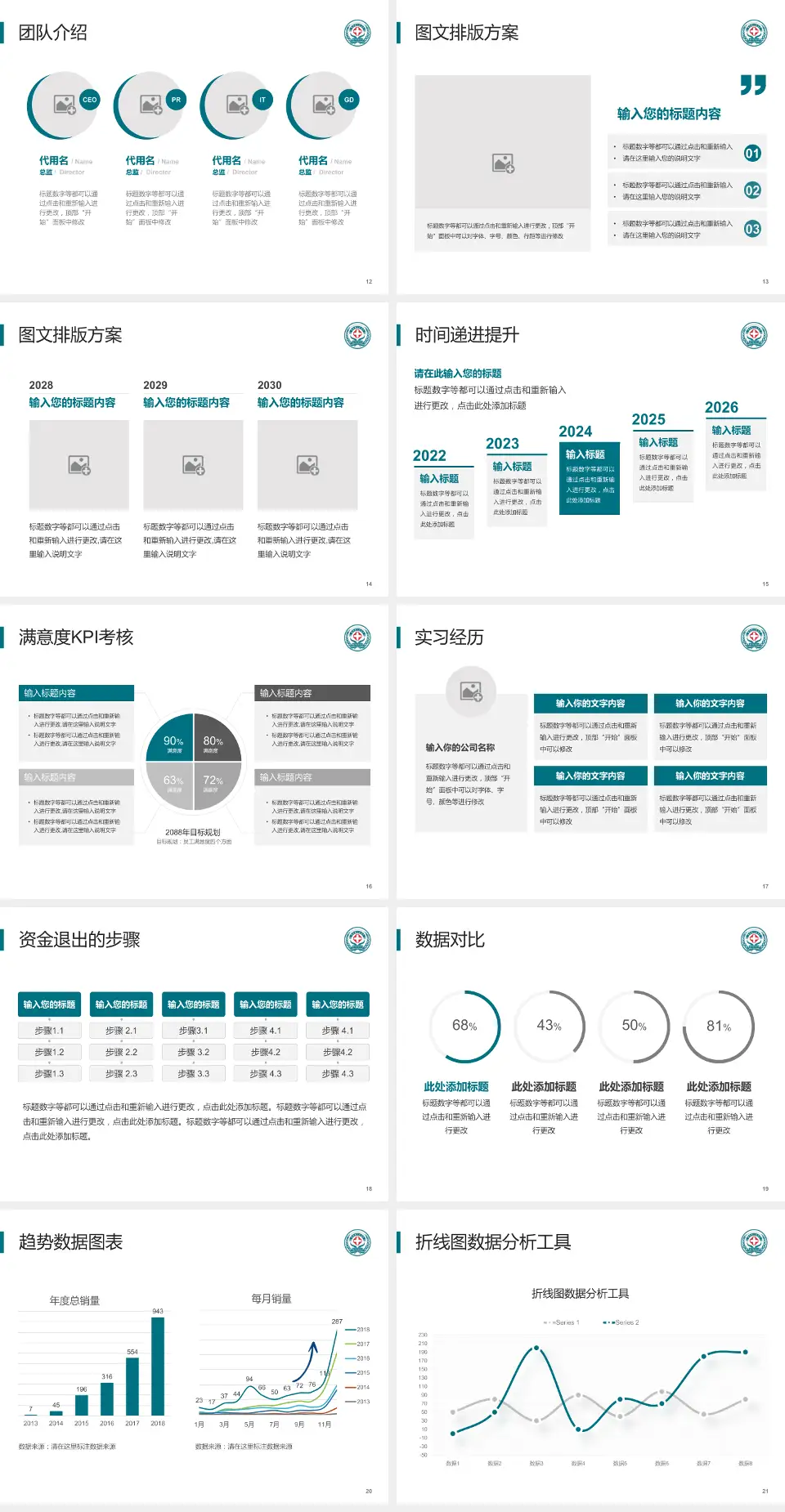 博白县人民医院培训与教育PPT模板4:3格式幻灯片预览图3