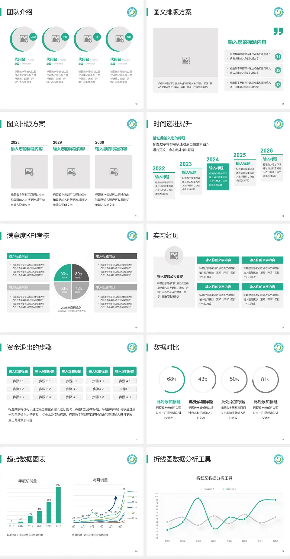 崇左市人民医院培训与教育PPT模板4:3格式幻灯片预览图3