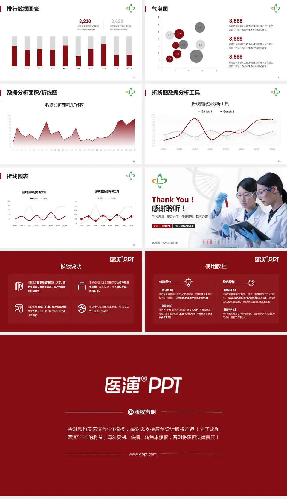 镜湖医院科研成果展示PPT模板16:9格式幻灯片预览图6