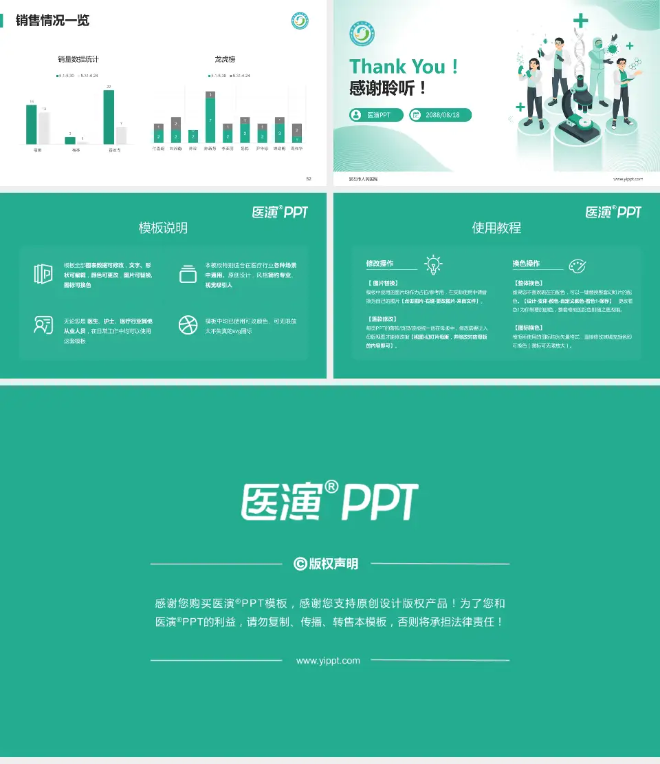 崇左市人民医院品管圈PDCA演示专用PPT模板16:9格式幻灯片预览图7