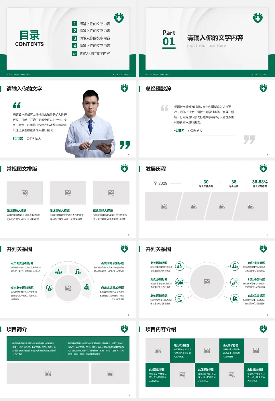 仁伯爵综合医院医院管理报告PPT模板16:9格式幻灯片预览图2