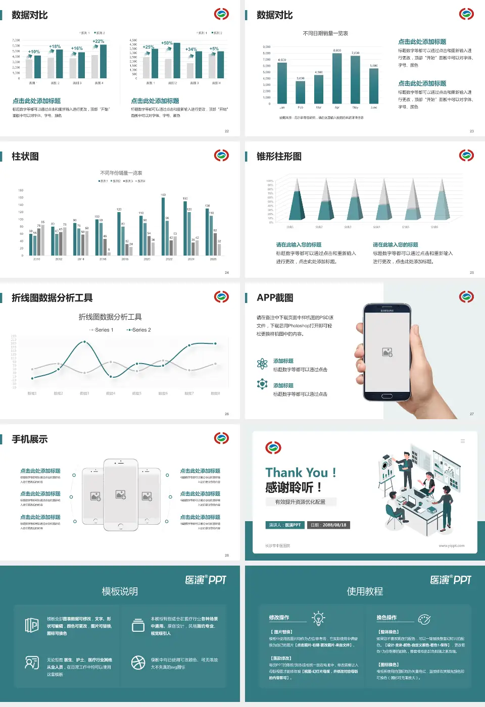长沙市中医医院财务与预算报告PPT模板16:9格式幻灯片预览图4