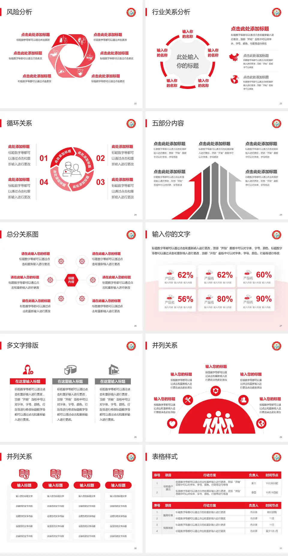 资阳市人民医院科室介绍与推广PPT模板4:3格式幻灯片预览图4