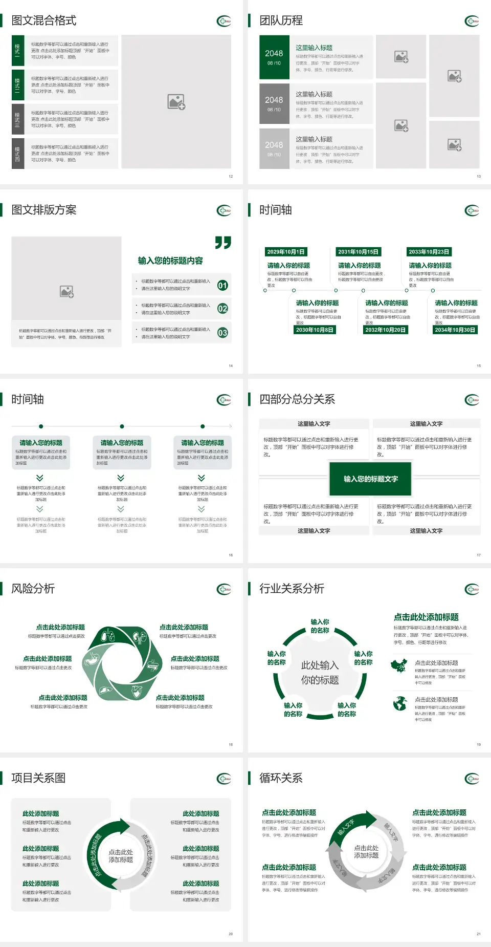 湘潭市中心医院项目申请与汇报PPT模板4:3格式幻灯片预览图3