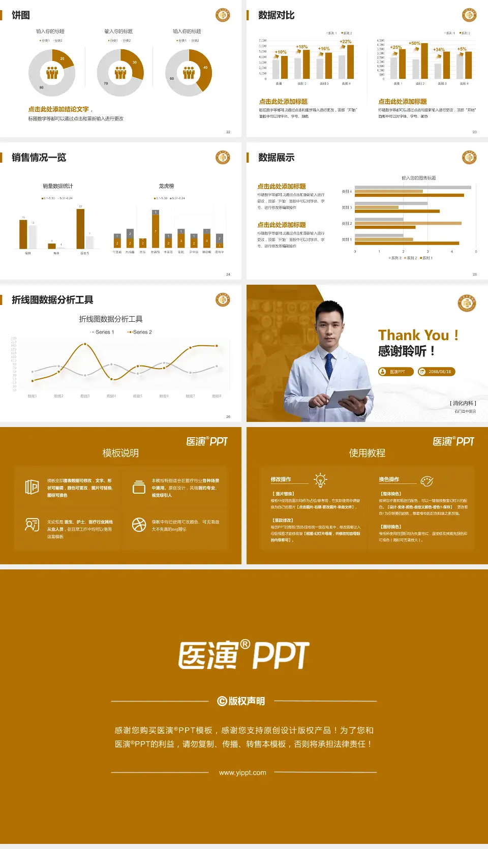 石门县中医院病例分享与讨论PPT模板16:9格式幻灯片预览图4