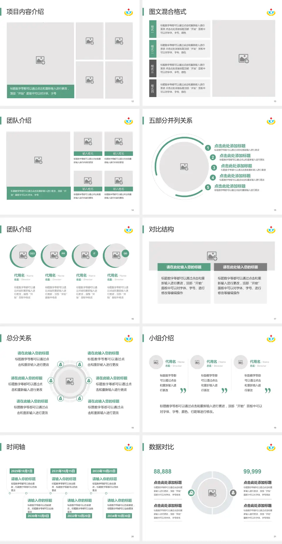 湘乡市人民医院医疗知识普及PPT模板4:3格式幻灯片预览图3