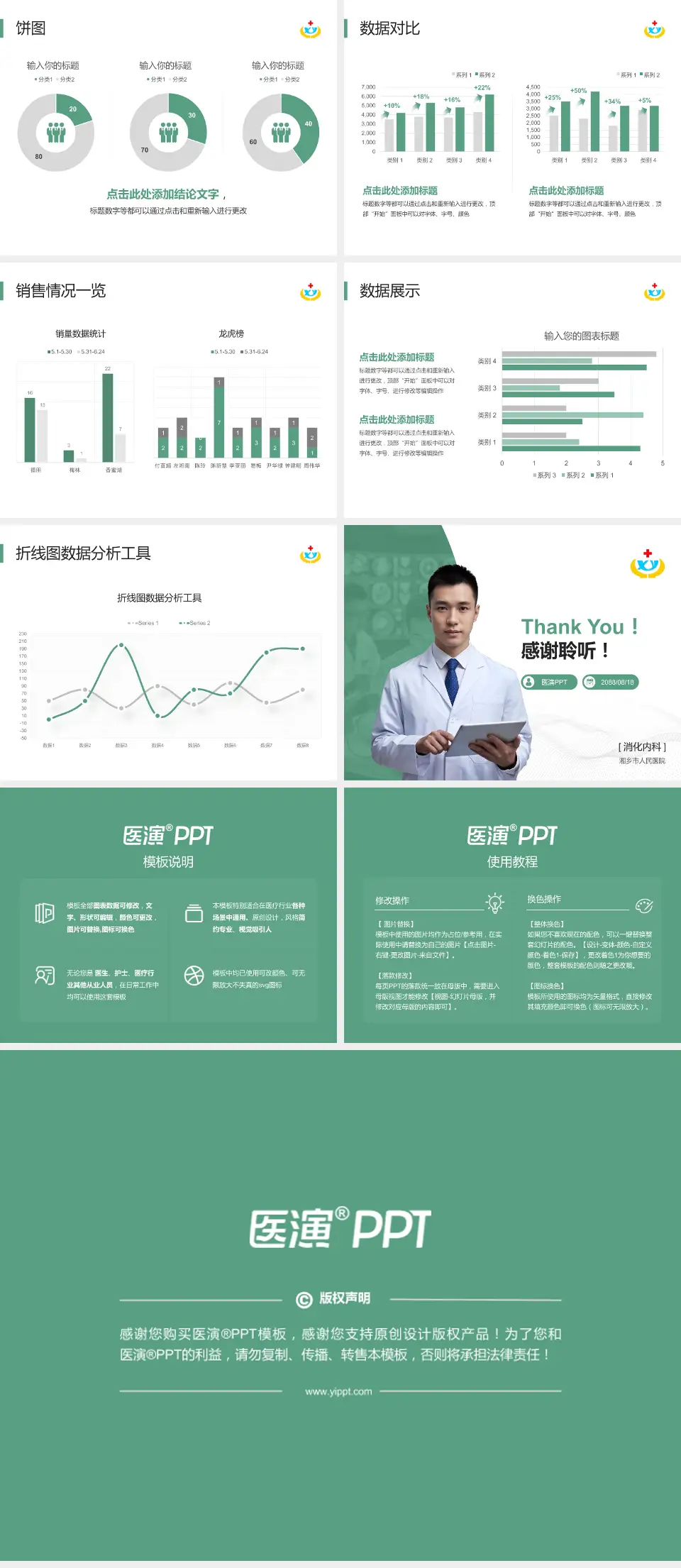 湘乡市人民医院病例分享与讨论PPT模板4:3格式幻灯片预览图4