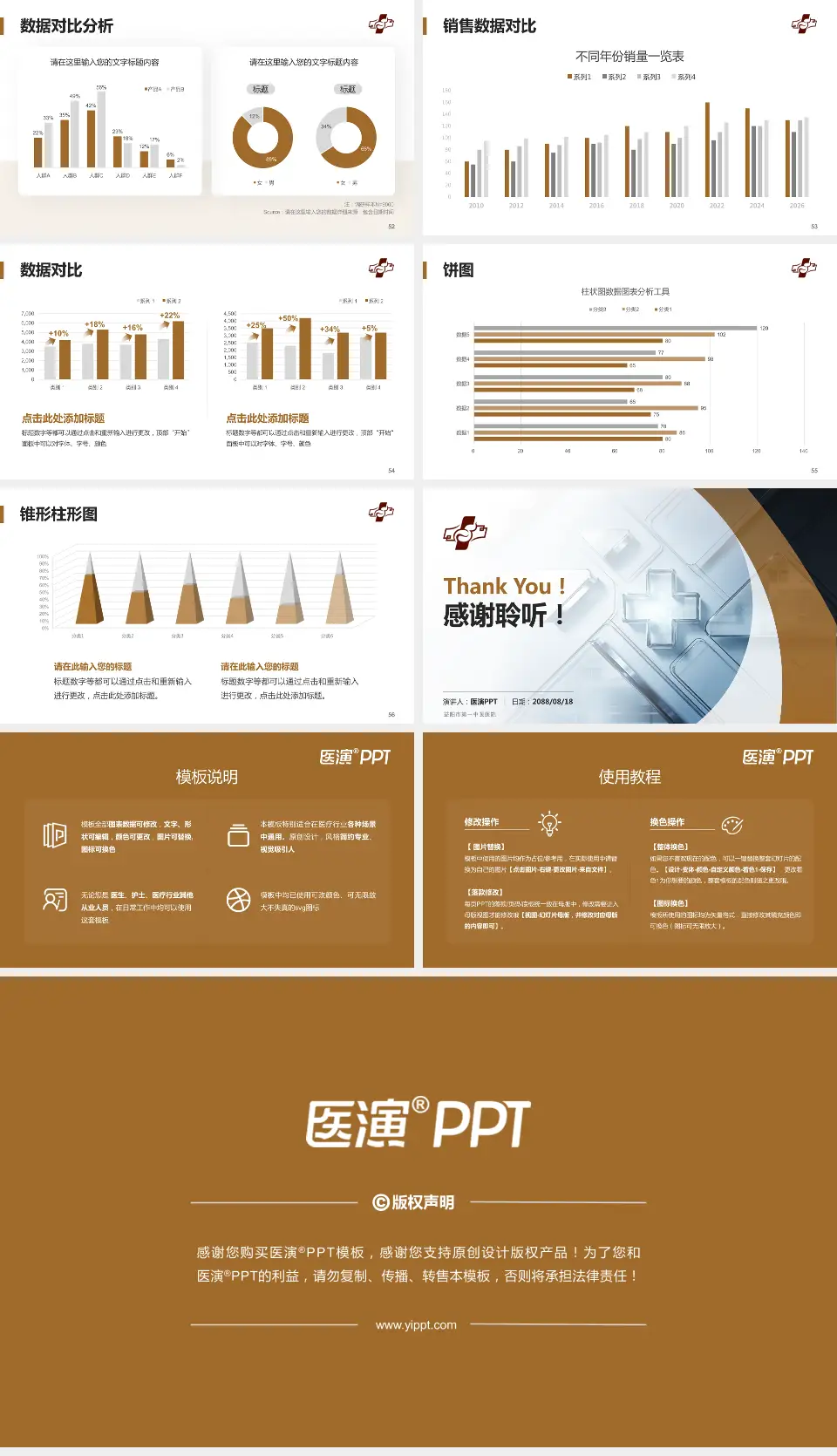 益阳市第一中医医院医疗行业比赛专用PPT模板16:9格式幻灯片预览图7