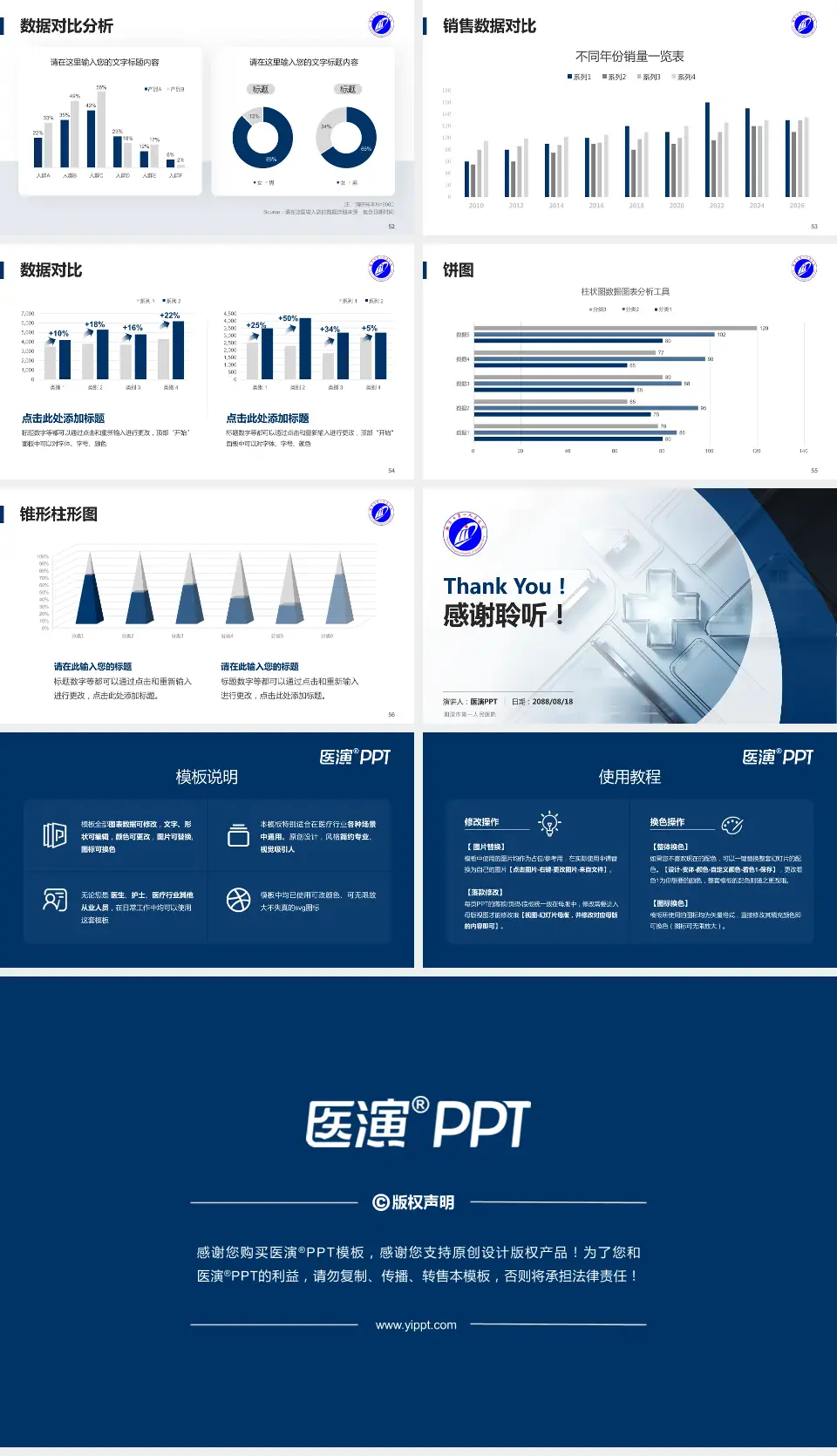 湘潭市第一人民医院医疗行业比赛专用PPT模板16:9格式幻灯片预览图7