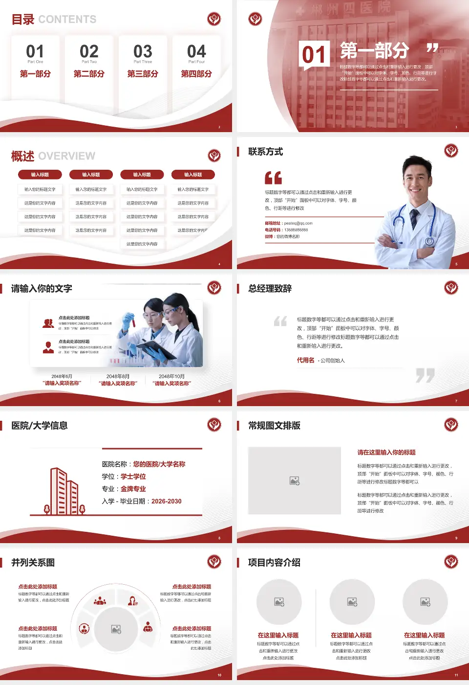 郴州市第四人民医院会议与研讨会PPT模板16:9格式幻灯片预览图2