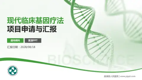溆浦县人民医院项目申请与汇报PPT模板