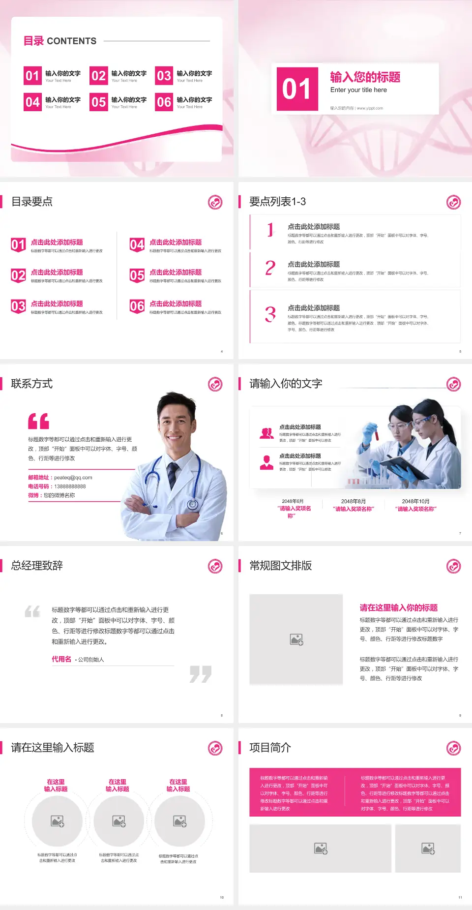 长沙县妇幼保健院项目申请与汇报PPT模板4:3格式幻灯片预览图2