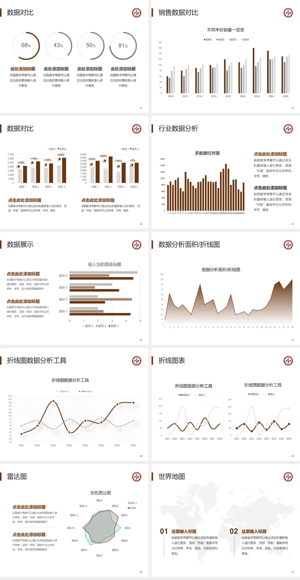 湘西自治州民族中医院会议与研讨会PPT模板4:3格式幻灯片预览图5